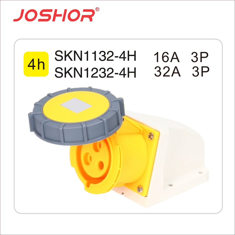 3孔16A明装工业插座SKN1132-4h 3孔32A明装固定工业插座SKN1232-4h