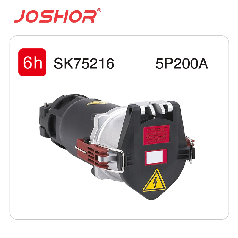 JOSHOR索开5孔200A/250A/400A大电流连接器插头工业连接器码头专用SK75216